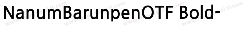 NanumBarunpenOTF Bold字体转换